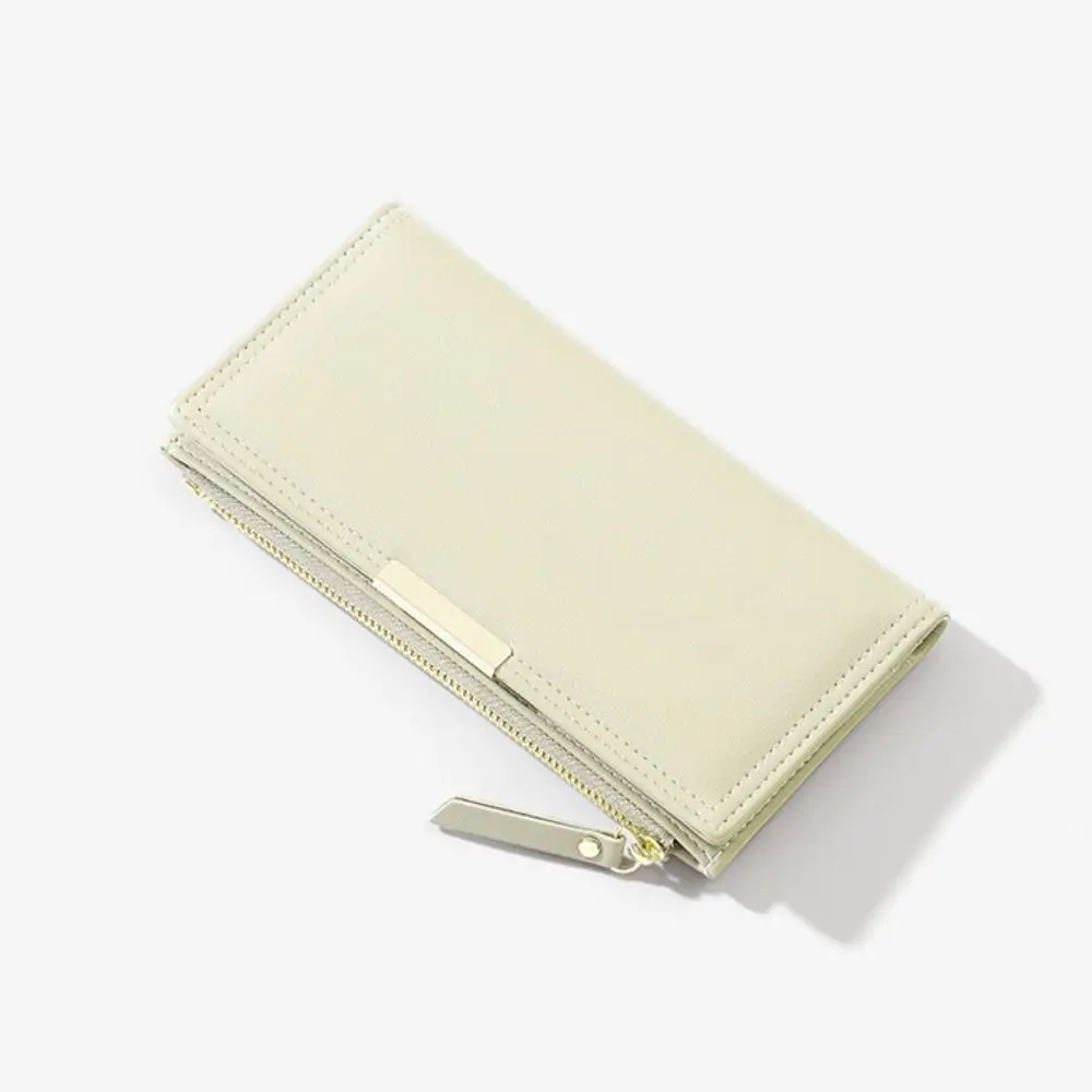 Koreanischen Stil Lange Geldbörse Ultra Dünne PU Leder Karte Halter Multi-slot Multi-funktion Falten Clutch Tasche Karte Lagerung tasche