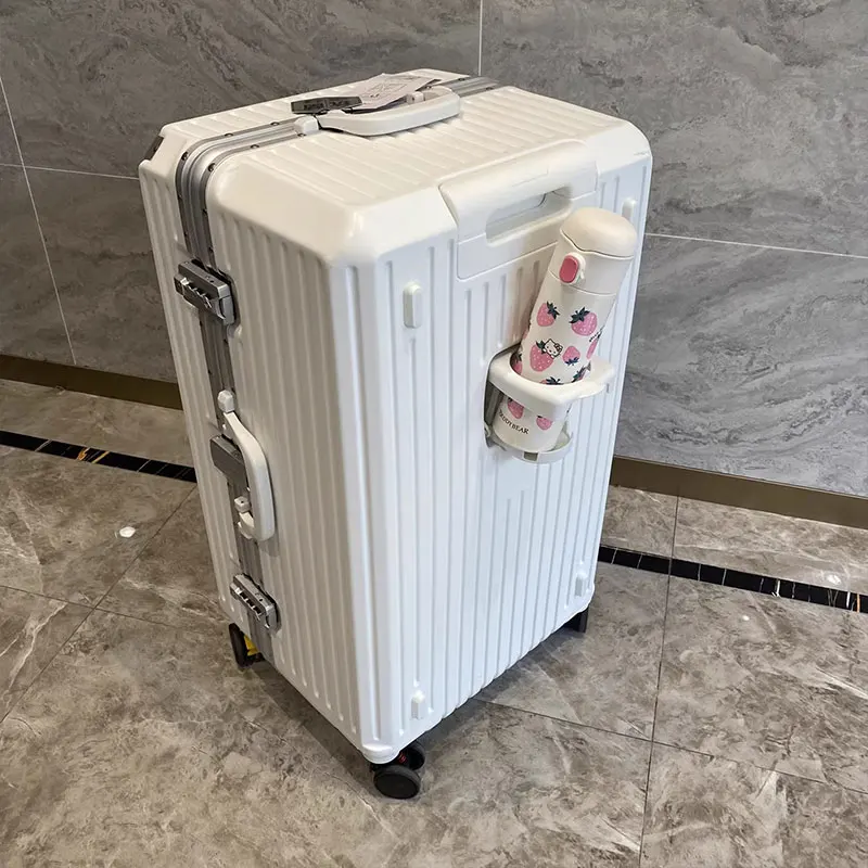 Large Capacity Rectangular Suitcase Aluminum Frame ABS Carrry-on Luggage TSA Lock Large Size Carrier 28-Inch Trolley Case 24 32