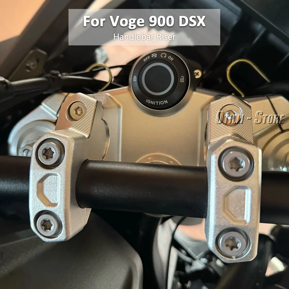 

New 1 pair Motorcycle Accessories Silver Handlebar Riser Bar Mount Handle Clamp For Voge 900 DSX DSX900 DS 900 X DS900X
