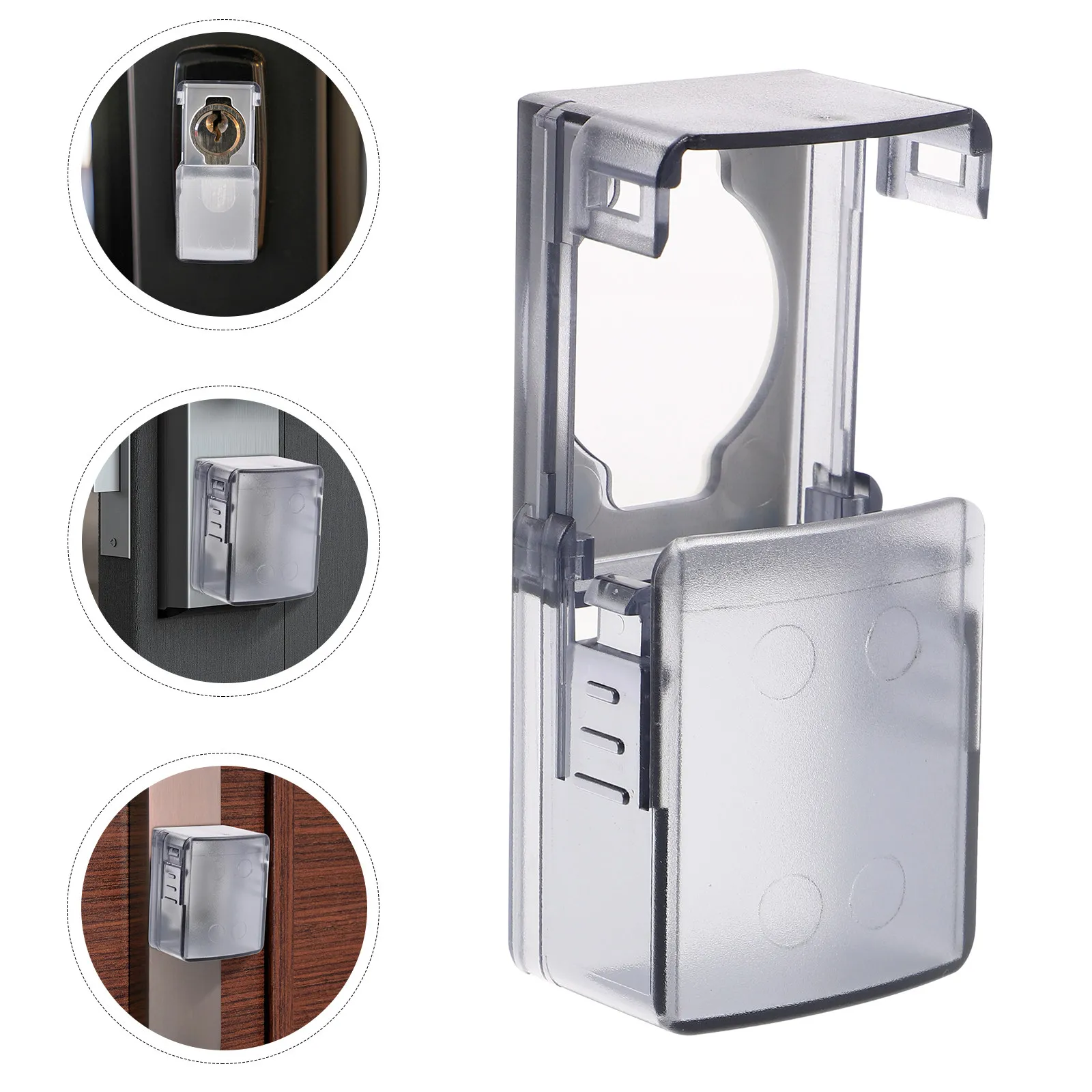 

Child Door Safety Lock Matte Finish Simple Operation No Tools Needed Baby Proof Door Handle Lock Cover for Family Security