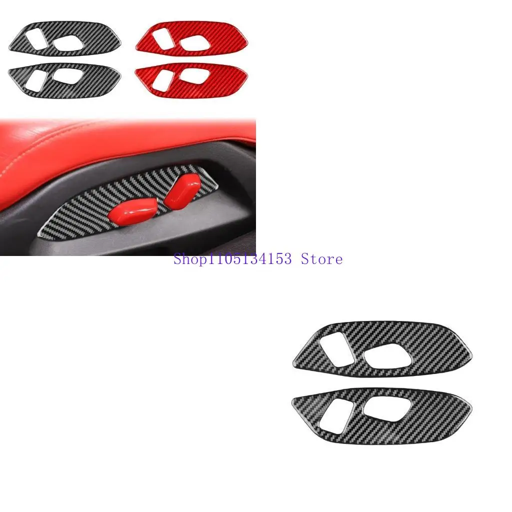 

hg89 Carbon Fiber Car Adjustment Control Switches Decorative Trim for C8
