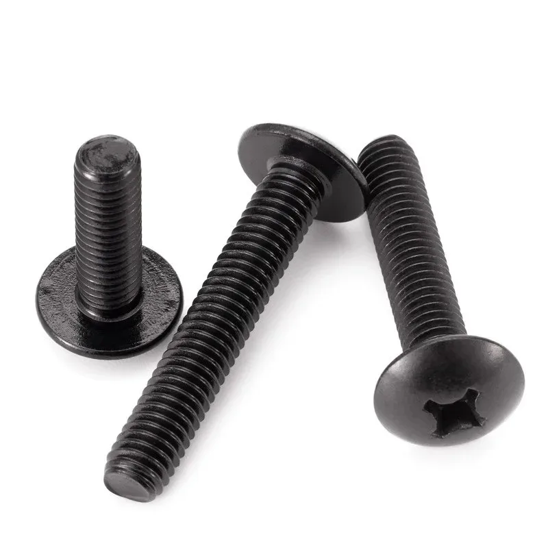 

304 Stainless Steel Black Truss Head Screws M3 M4 M5 M6 Phillips Drive Mushroom Head Machine Screws