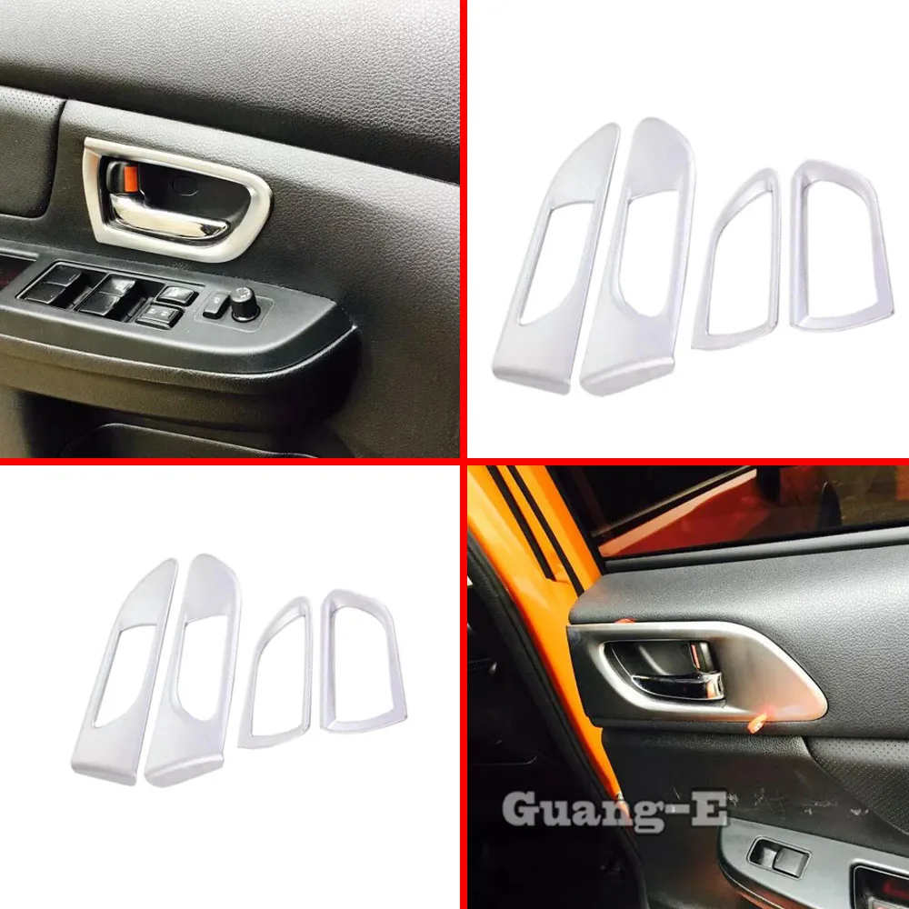 

Car Cover Detector Stick Trims ABS Armrest Handrail Hood Door Inner Handle Bowl 4PCs For Subaru XV 2012 2013 2014 2015 2016 2017