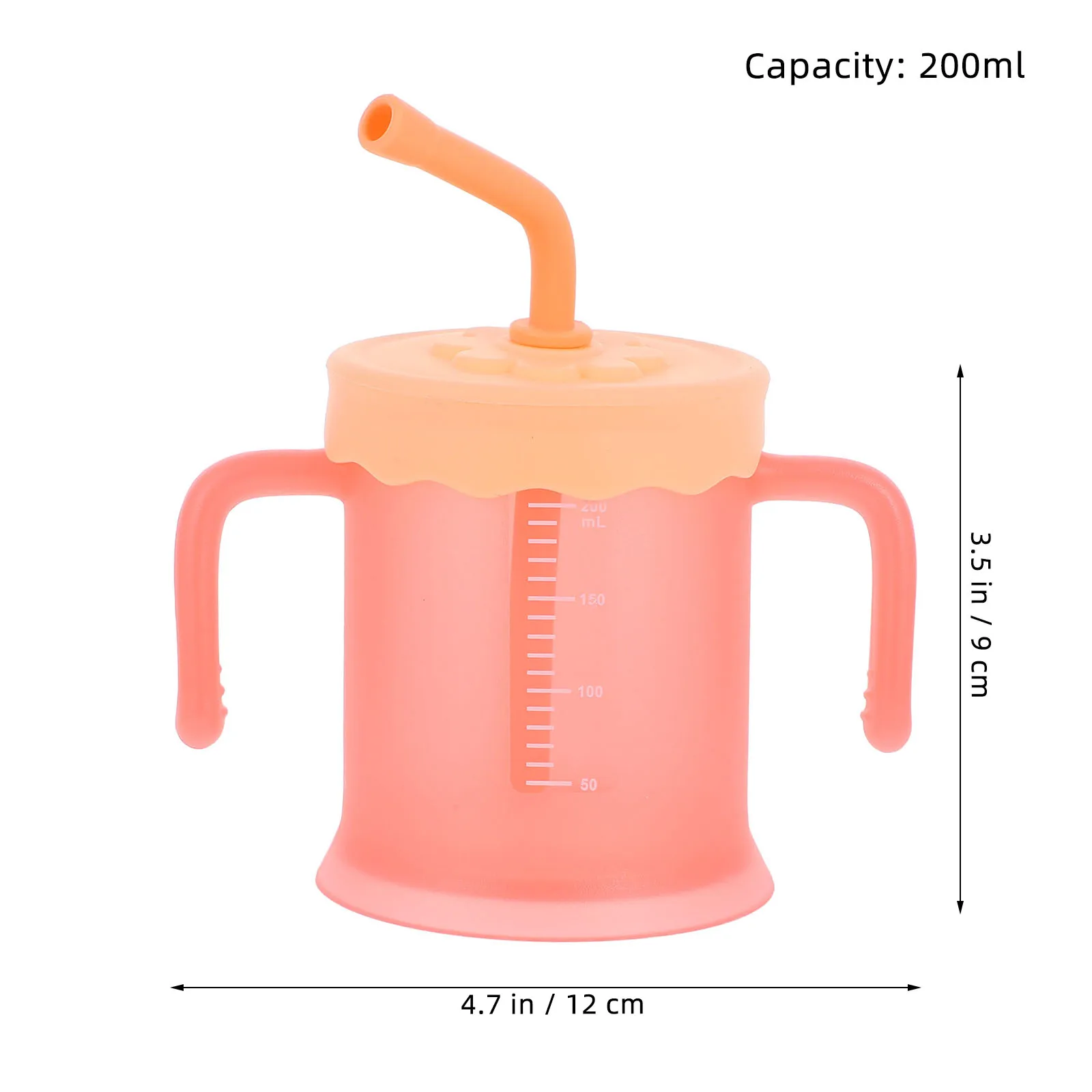 

Baby Drinking Cup Kids Stainless Steel Anti-fall Cups Pink Toddler Mug for Children Pp Milk 300ml Leak Proof Easy Clean