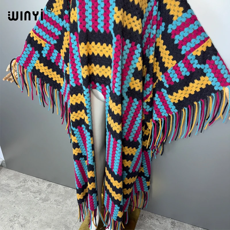 WINYI Sexy high fork winter boho cloak holiday kaftan evening long dresses Elegant robe African Women Caftan abaya dubai luxury