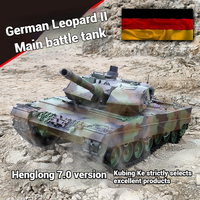 New Henglong German Leopard 2a6 Metal Remote Control Main Battle Tank 1:16 Off Road Launch Smoke Military Model Toy Boy Gifts