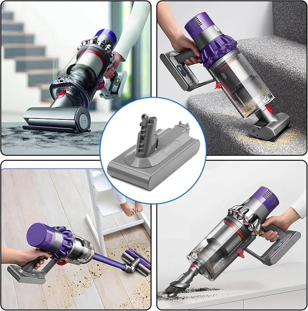 

Upgrade 8000mAh V10 Vacuum Battery Replacement for Dyson Cyclone V10 Animal Absolute Motorhead Fluffy SV12