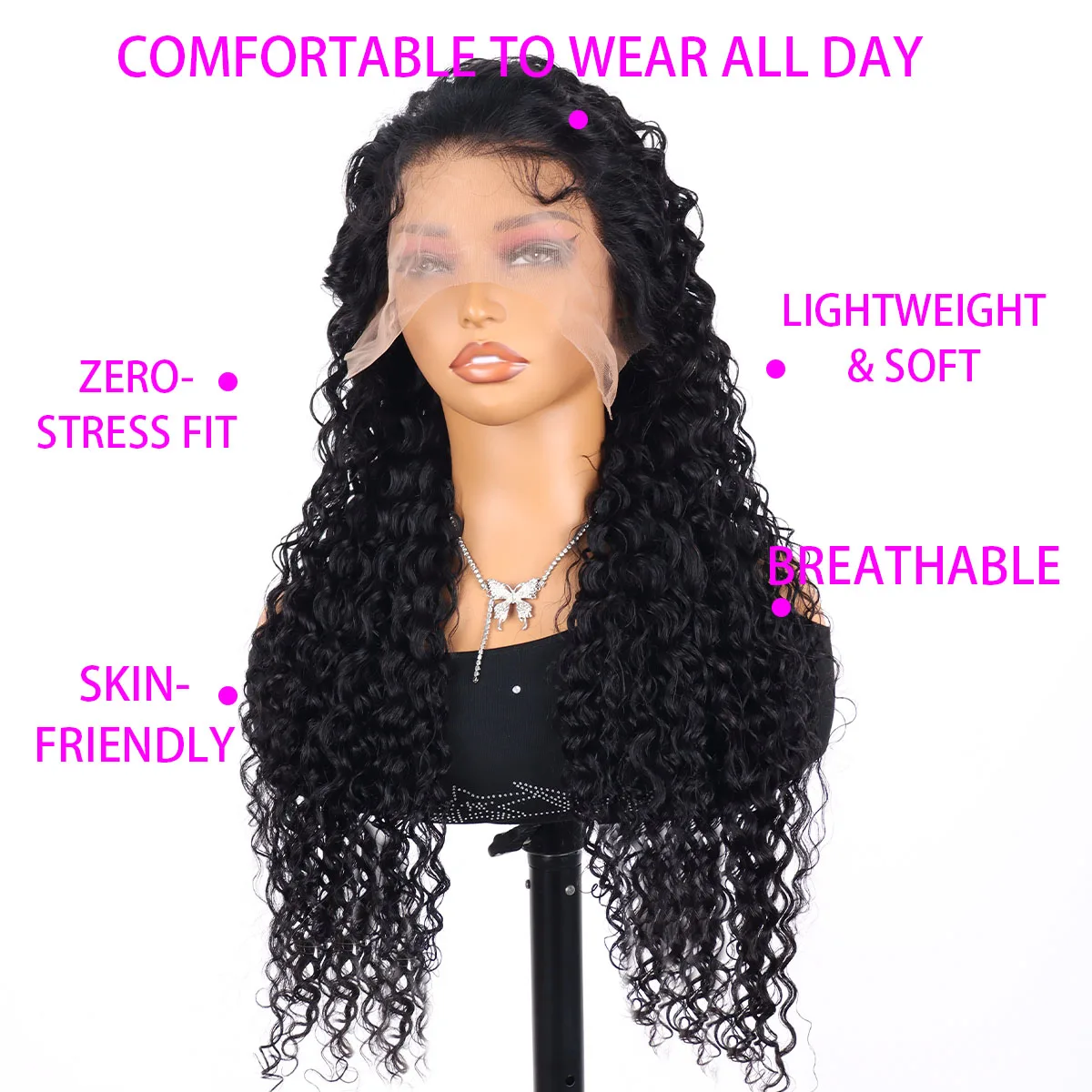 40 بوصة 13x6 Hd غريب الدانتيل الجبهة مجعد الباروكات شعر الإنسان البرازيلي المياه موجة عميقة الرطب ومموج الدانتيل شعر مستعار أمامي 100% شعر الإنسان #3