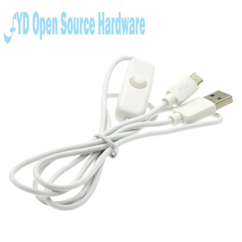 USB Cable For Raspberry Pi 3B Power Supply Charging Cable With ON/OFF Switch For Phone laptop 2A