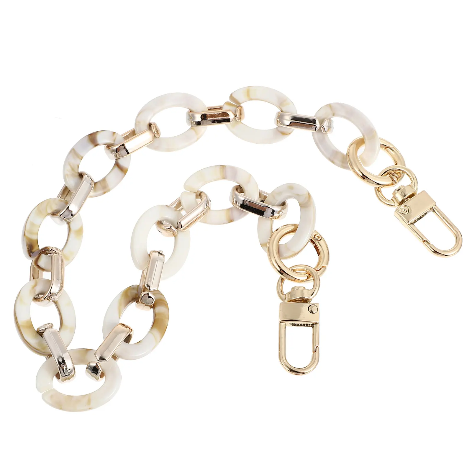 여성을 위한 화려한 레진 가방 체인, 정교하고 가벼운 숄더 스트랩, 패션 핸드백 핸들 교체용, 시크한 액세서리