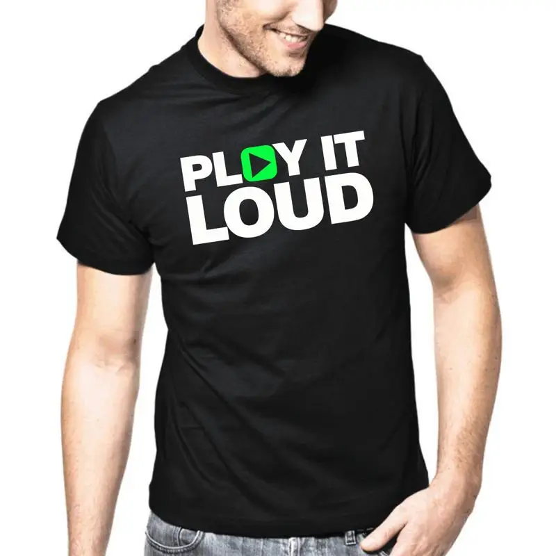 

Play It Loud On Off Button Music Club Dj Patter Подарочная забавная футболка