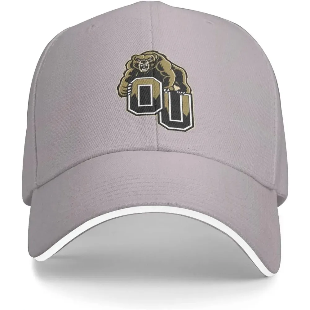 Oakland University-Logo Sandwich Cap Unisex Classic Baseball Capunisex Adjustable Casquette Dad Hat