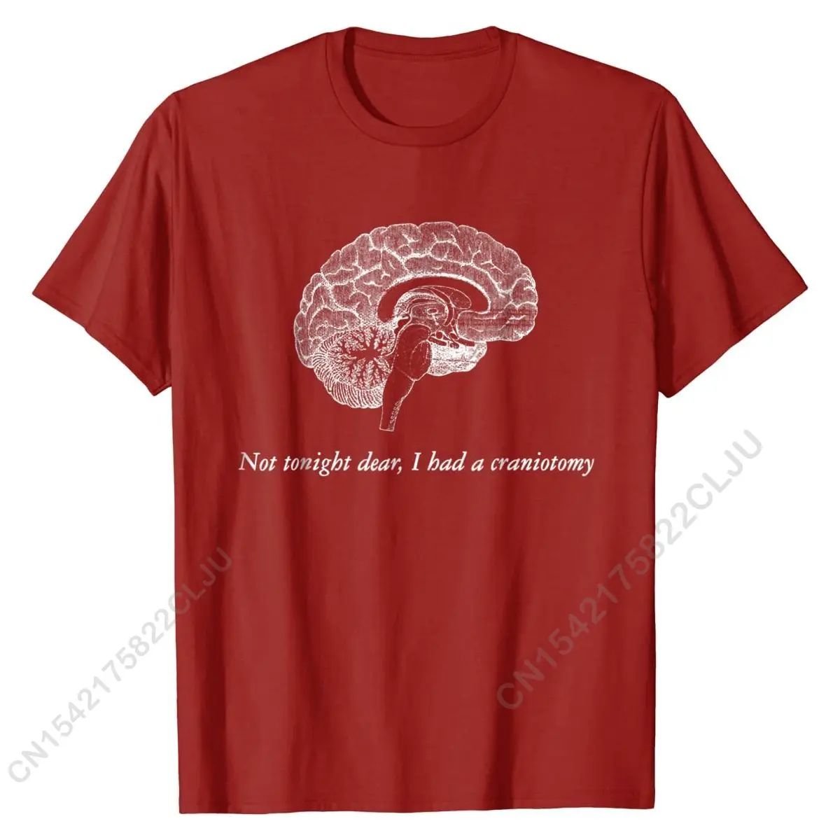 Craniotomy Get Well Gag Gift Funny Tee Brain Surgery T-Shirt Cotton Summer Tops & Tees Oversized Mens T Shirt Casual