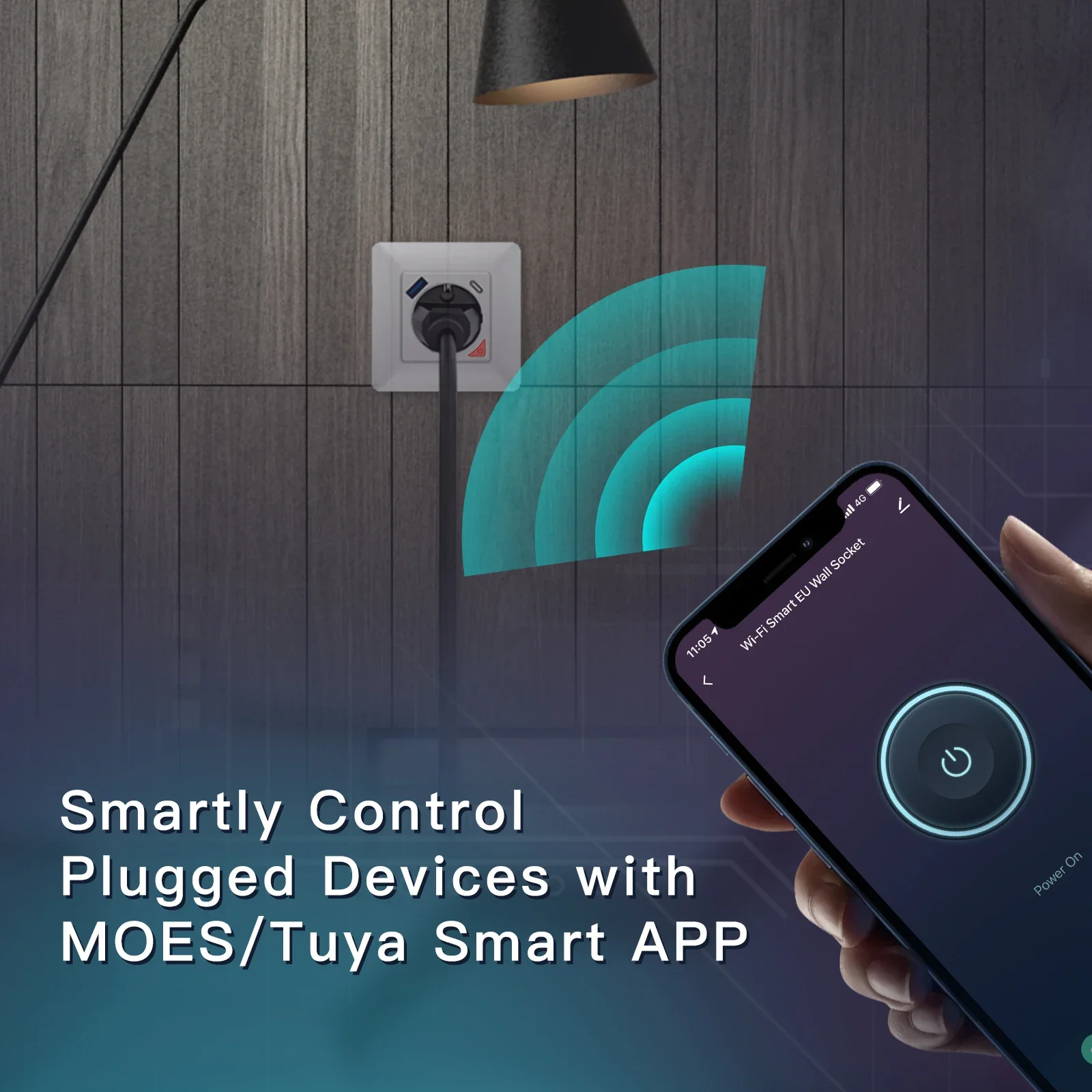 MOES WiFi Tuya Presa Intelligente Spina di Alimentazione UE Presa di Ricarica Rapida USB Tipo-C APP Controllo Remoto Controllo Vocale Alexa Google