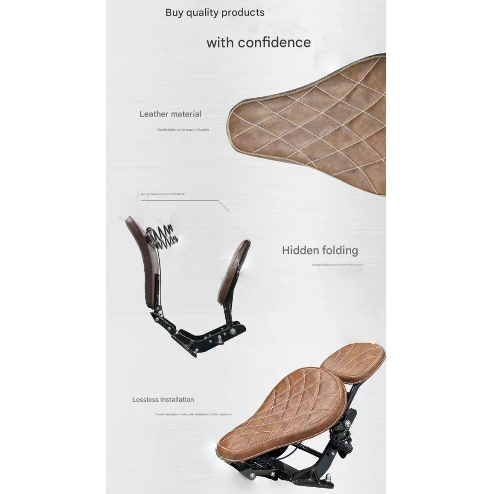 Napoleon BOB 250 modified folding seat, single or double seat, shock absorption undamaged, includes brake light and rear footpeg