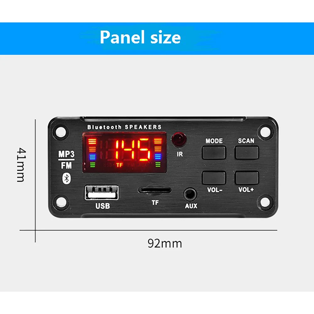 Placa Amplificador de Potência Tela Colorida, Jogador Sem Fio Lossless, 25W x 2 Amplificador De Potência De Áudio, Módulo PCBA Bluetooth, Promoção