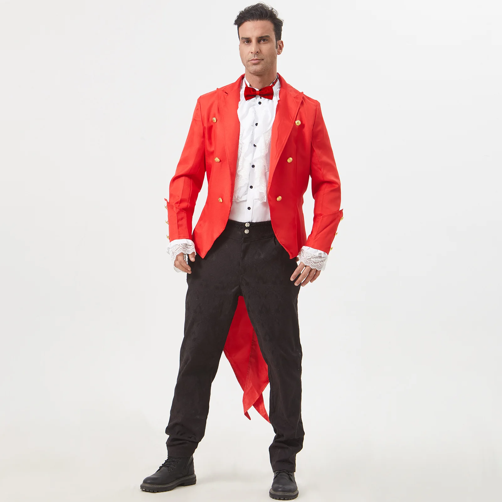 معطف خلفي عتيق من القرون الوسطى دكتور مع ربطة عنق متوسطة الطول زي سيسا وصل حديثًا من الصين للنساء صيف 2025