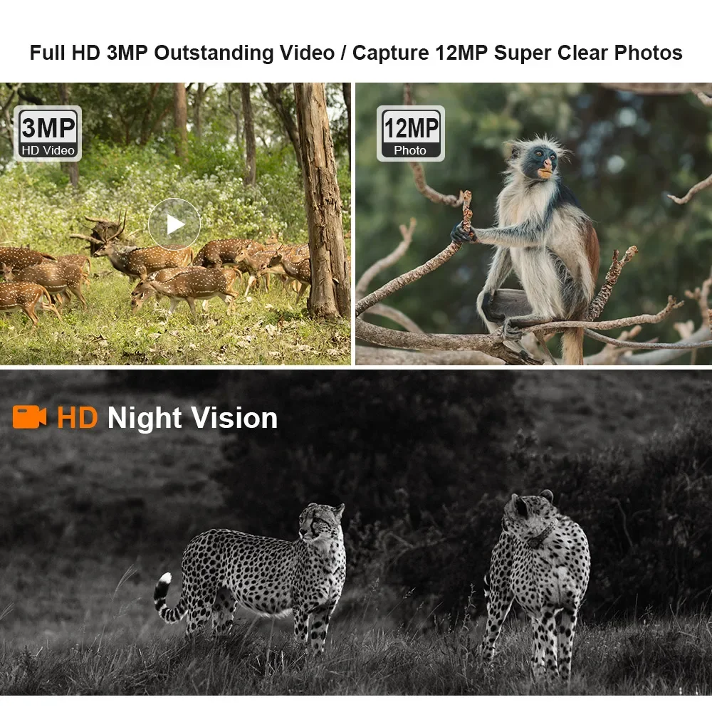 LS VISION 2K 5MP Hunting Trail กล้องกลางแจ้ง 4G Solar Cellular Trail กล้อง Night Vision PIR Motion เปิดใช้งาน Trigger กล้องวงจรปิด UCon