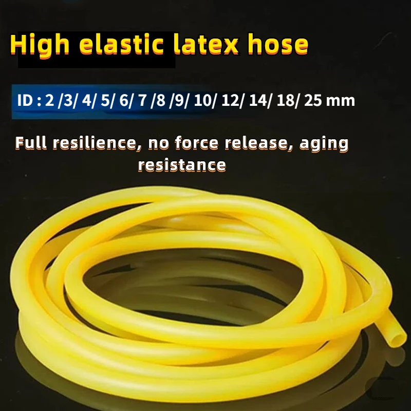 High Elastic Rubber Hose 2 3 4 5 6 7 8 9 10 12 14 18 Mm ID X OD High Resilient Elastic Surgical Medical Tube Slingshot Catapult