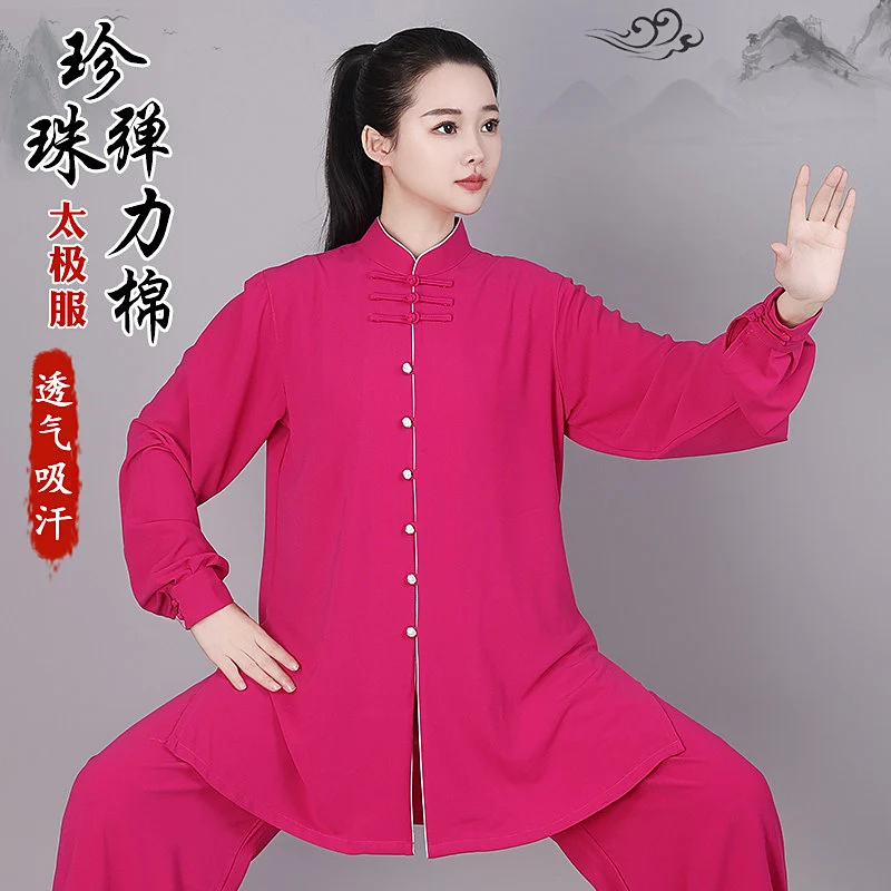 Women's Unisex Tai Chi Suit New Arrival Spring/Autumn Tunic-Length Martial Arts Training & Group Performance Wear for Adults