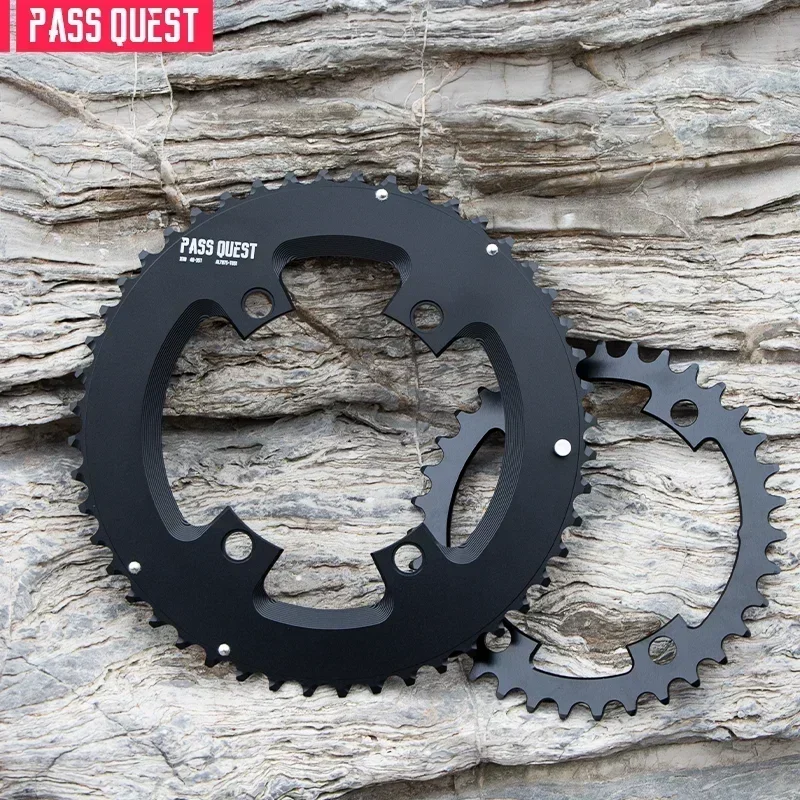 PASS QUEST 110bcd Chainring 4 Claws for Shimano 5800 6800 DA9000 narrow wide with bike Double Chainring 48/35T 50/34T 54/40T