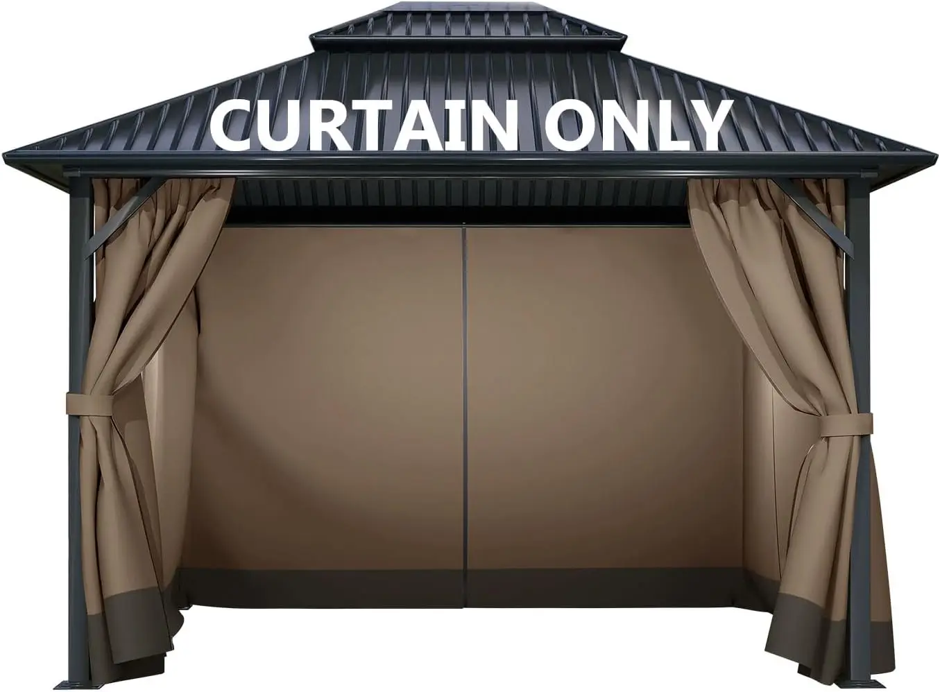 

Replacement Universal 4-Panel Sidewalls 10' x 13', Patio Gazebo Privacy Curtains with Double Zipper, Replacement for Patio