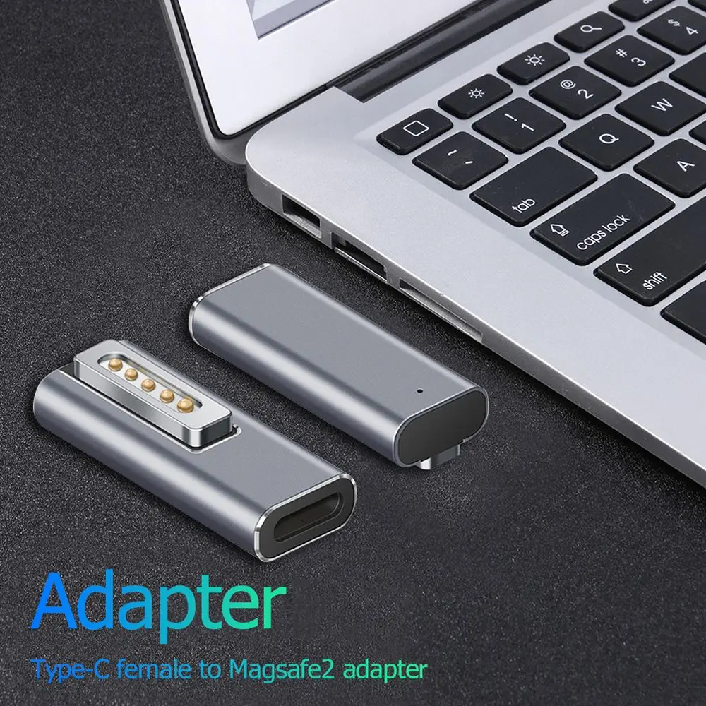LED Indicator Connector PD 100W Fast Charging Converter Type C to Magsafe 2 USB C Adapter For MacBook Air/Pro