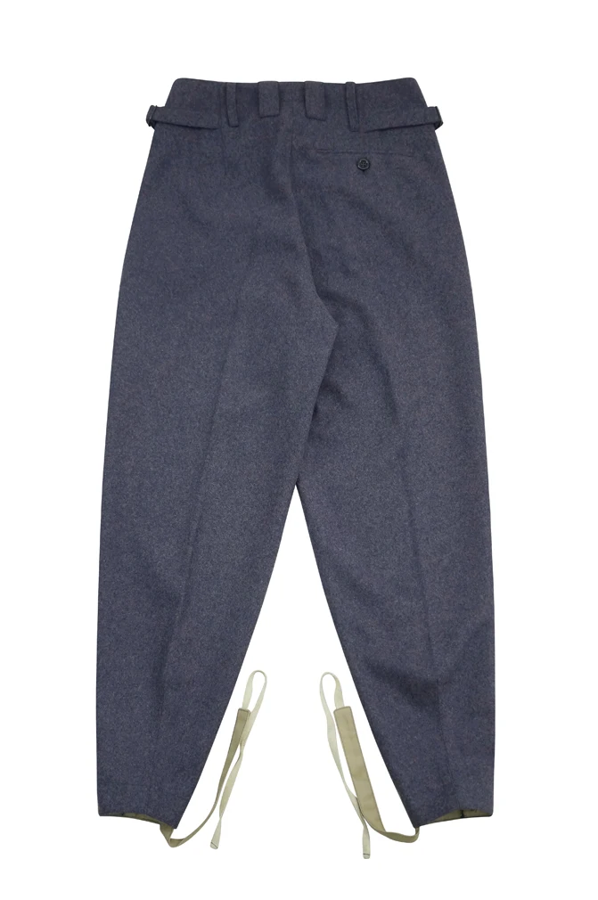 Pantalones de vuelo de lana azul y gris, pantalón alemán, Luftwaffe, Fliegerhose, WWII, GUWF-019