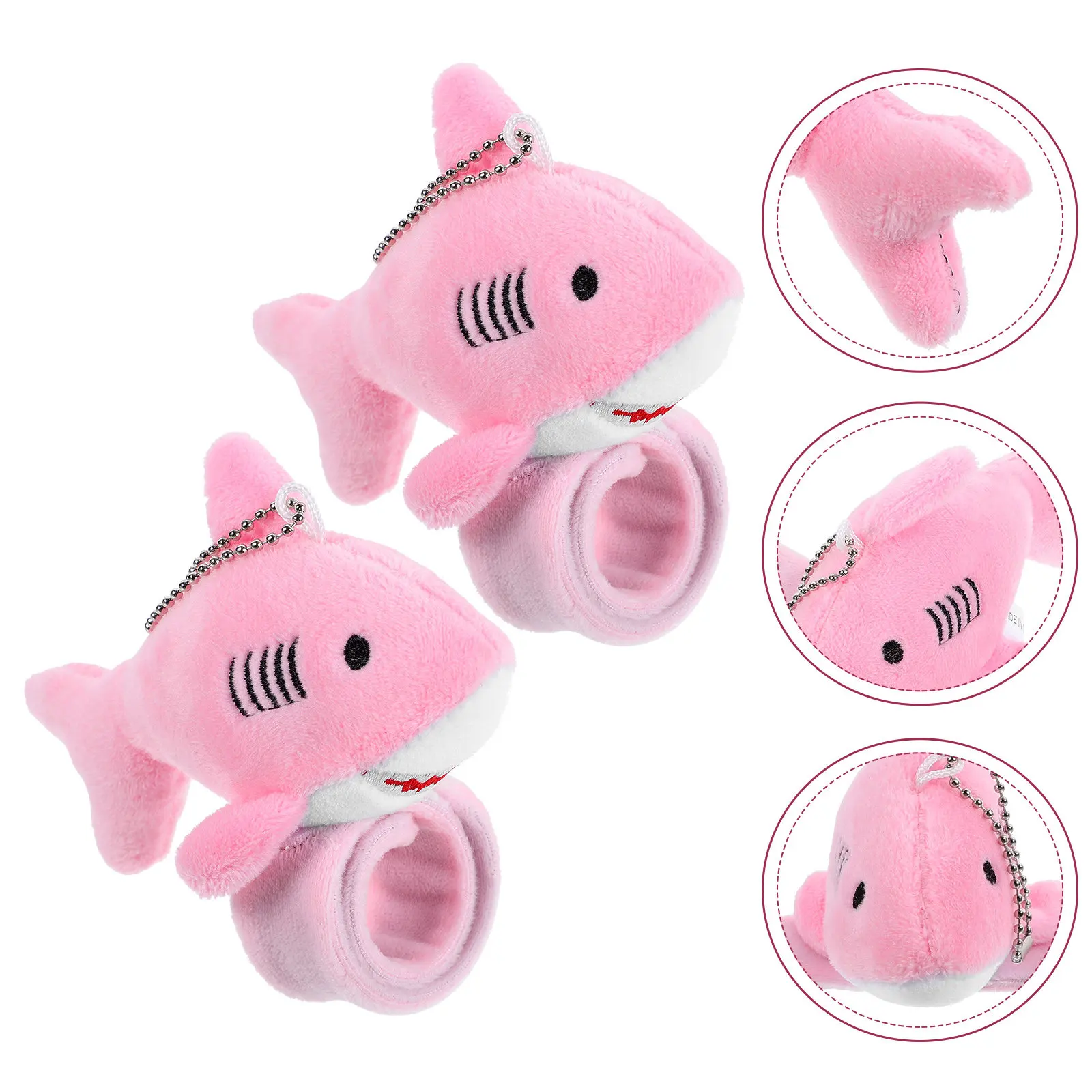 

2Pcs Animal Slap Wristband Shark Pattern Kids Slap Bracelet Cartoon Snap Band Party Favors Decorative Wristband for Children