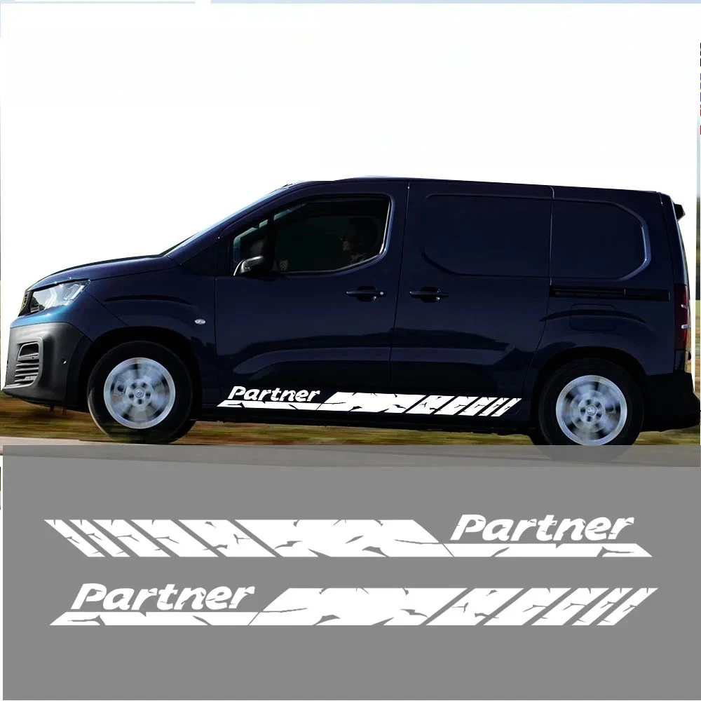 

Car Styling For Peugeot Partner Vinyl Auto Decal Sticker Graphics Kit Sport Side Door Exterior Accessories 2pcs