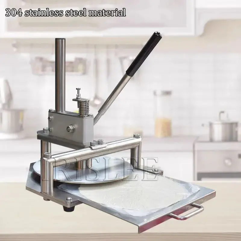 Manual Pizza Dough Press Machine Pizza Dough Flattening Press Dough Roller Sheeter Pressing Machine Pastry Presser