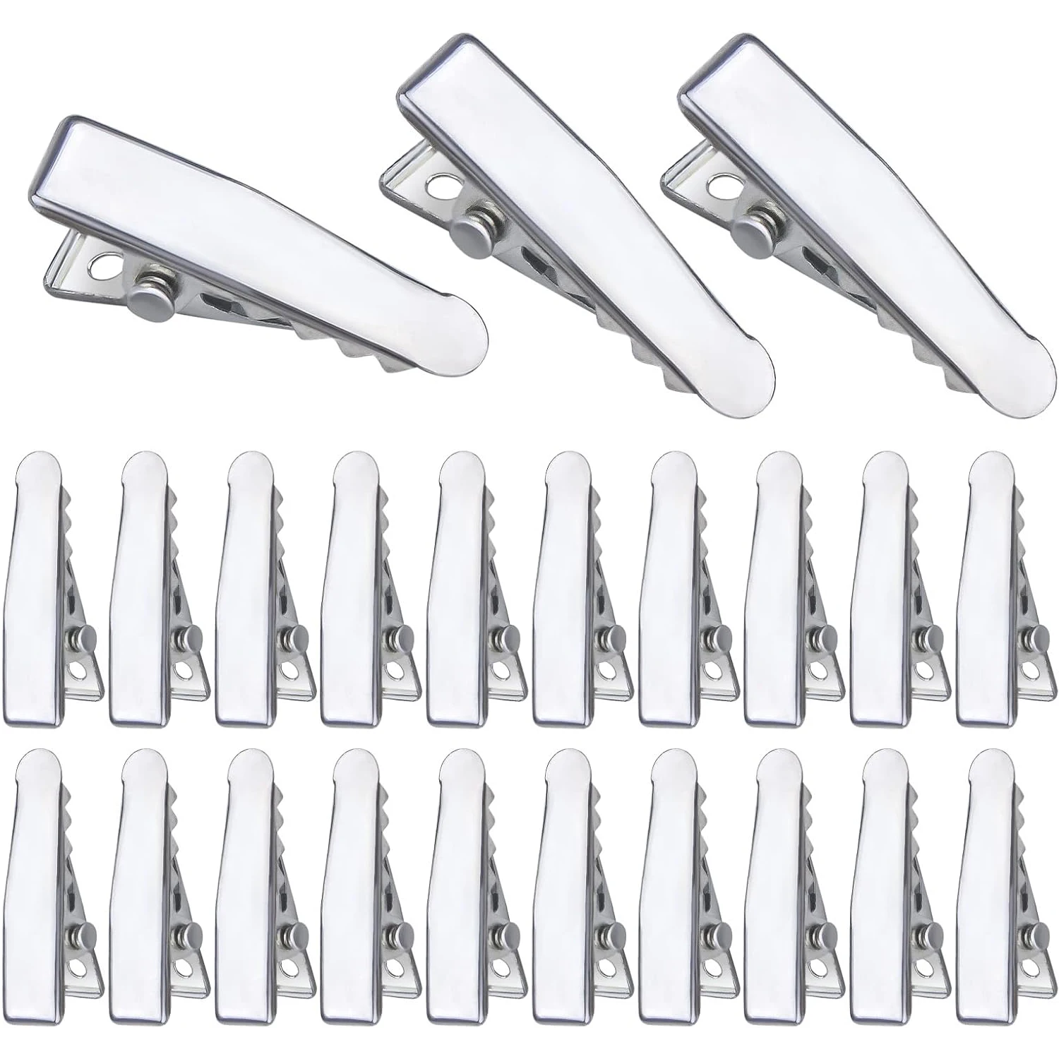 

100pcs Alligator Duckbill Hair Clips Metal Single Prong Hair Clip Hairpins Teeth Bows Professional Sectioning Clips DIY Hair