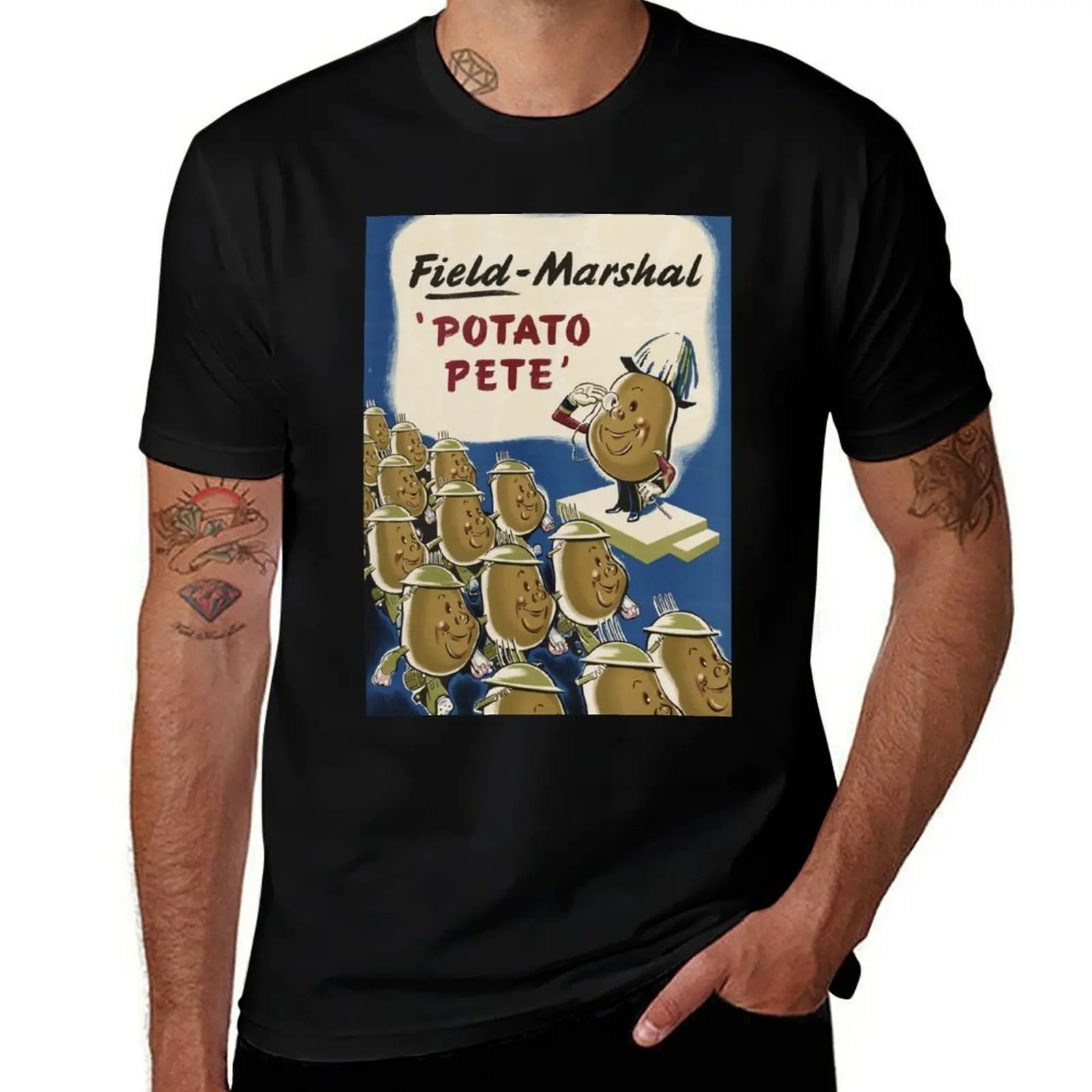 Field Marshal 'Potato Pete' T-Shirt Casual Graphic Print Tee T-Shirt