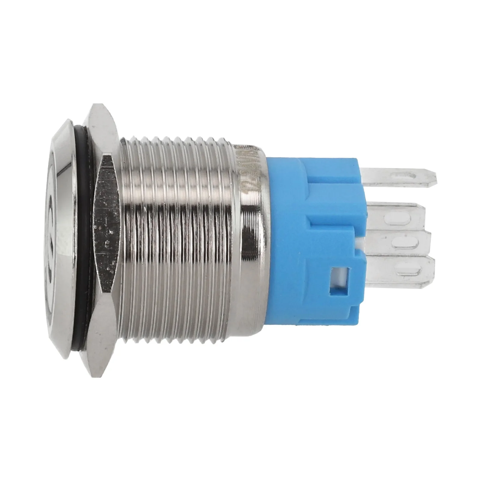 IP66 Rated 19mm Stainless Steel Push Button Switch with LED Light for Outdoor Applications and Easy Installation