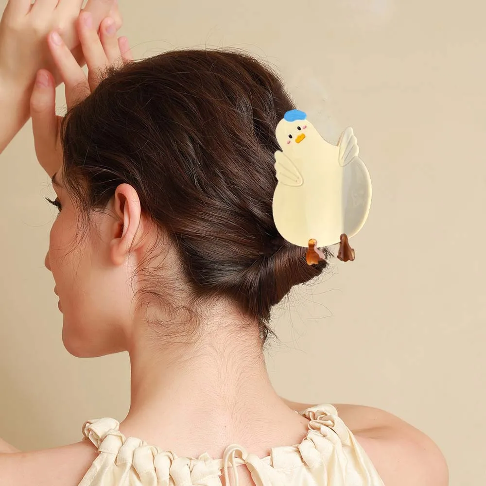 

Fashion Sweet Acetate Cat Hair Claw Acetic Acid Cartoon Chick Shark Clip Hair Accessories Acrylic Animal Hair Clip Friends