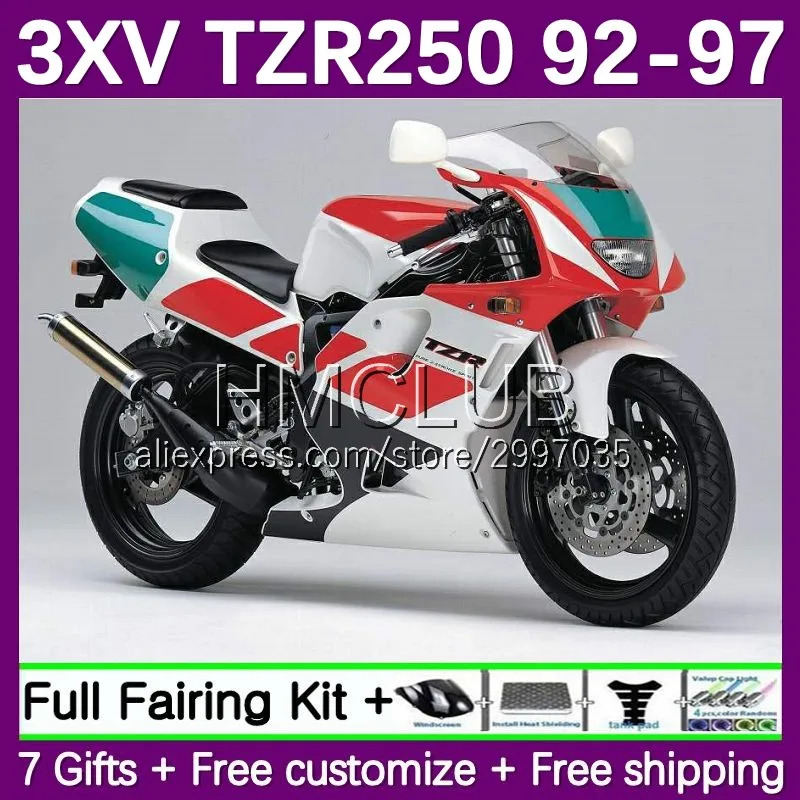 Fairing For YAMAHA TZR-250 TZR250 TZR 250 RR 3XV 92 93 94 95 96 97 147No.19 TZR250RR 1992 1993 1994 1995 1996 1997 red green