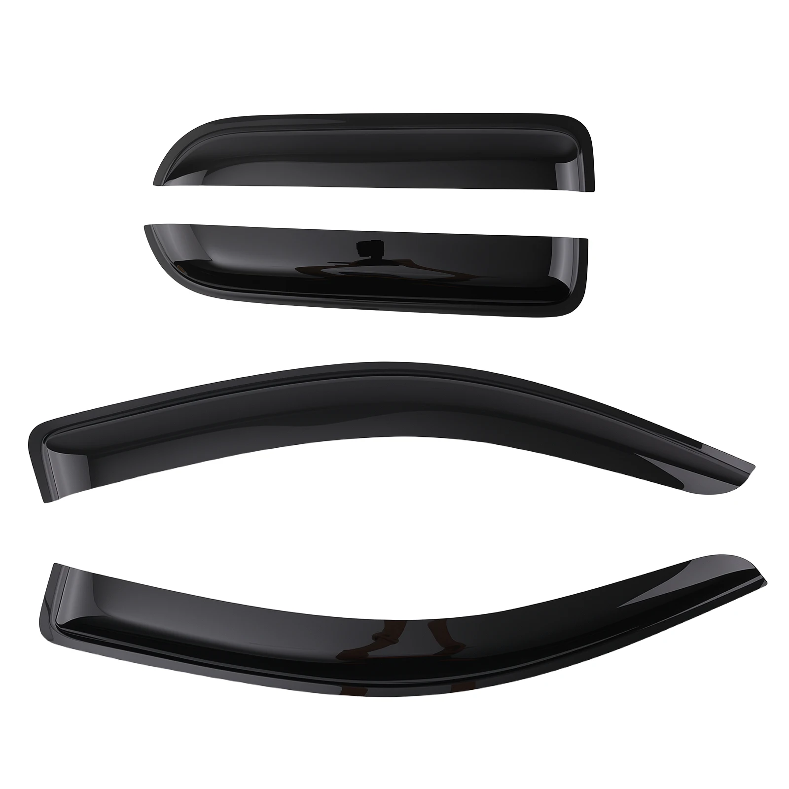 

Acrylic Window Visors Rain Guards for Chevy Silverado Double Cab 2014-2018 Black