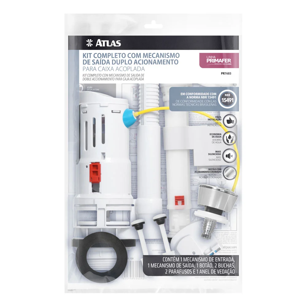 FULL KIT FOR COUPLED BOX TOP CHROMED DOUBLE SHARING ATLAS