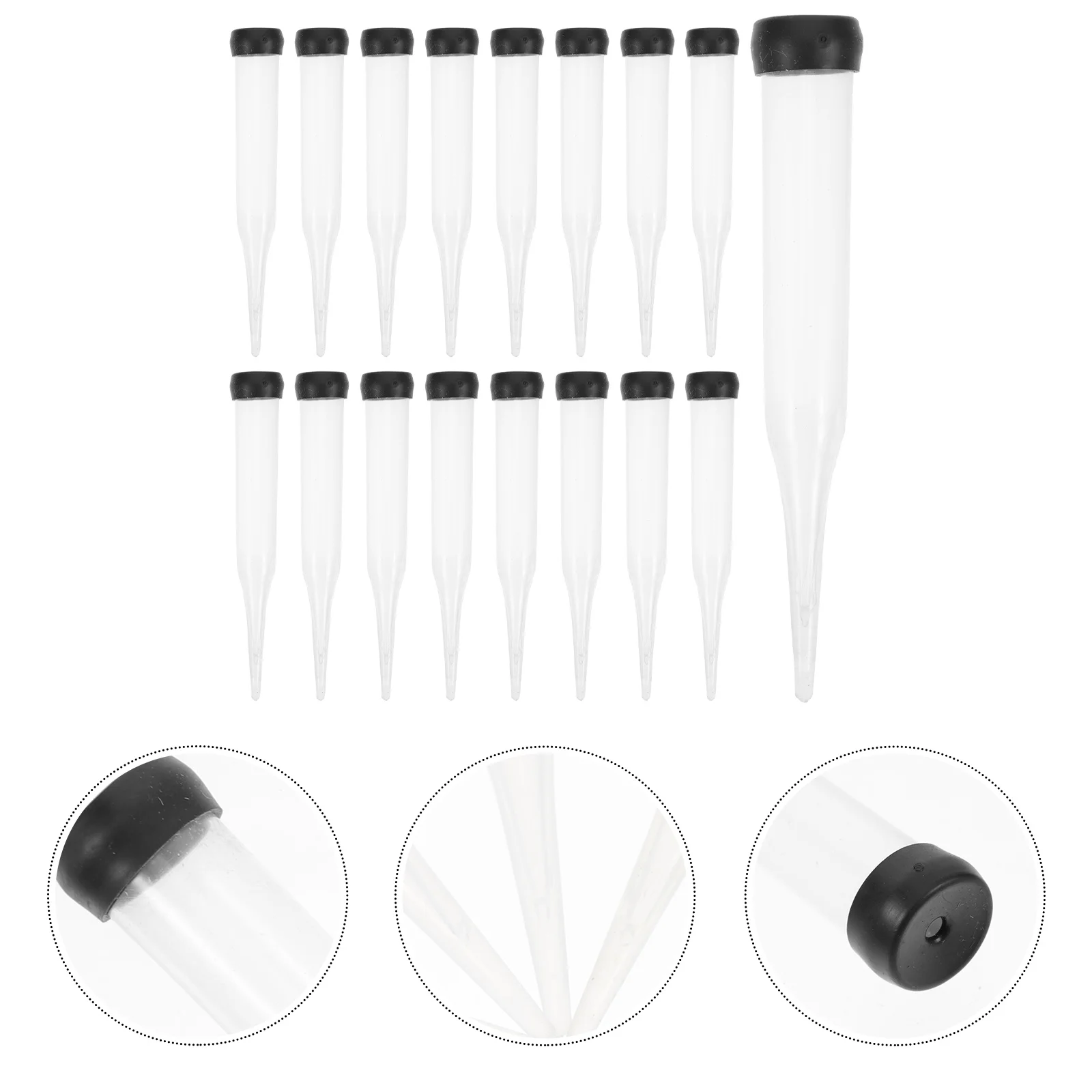 

50pcs Fresh Flower Water Tubes Clear Stem Holders For Roses Carnations Floral Arrangements Supplies Portable Plastic Vials