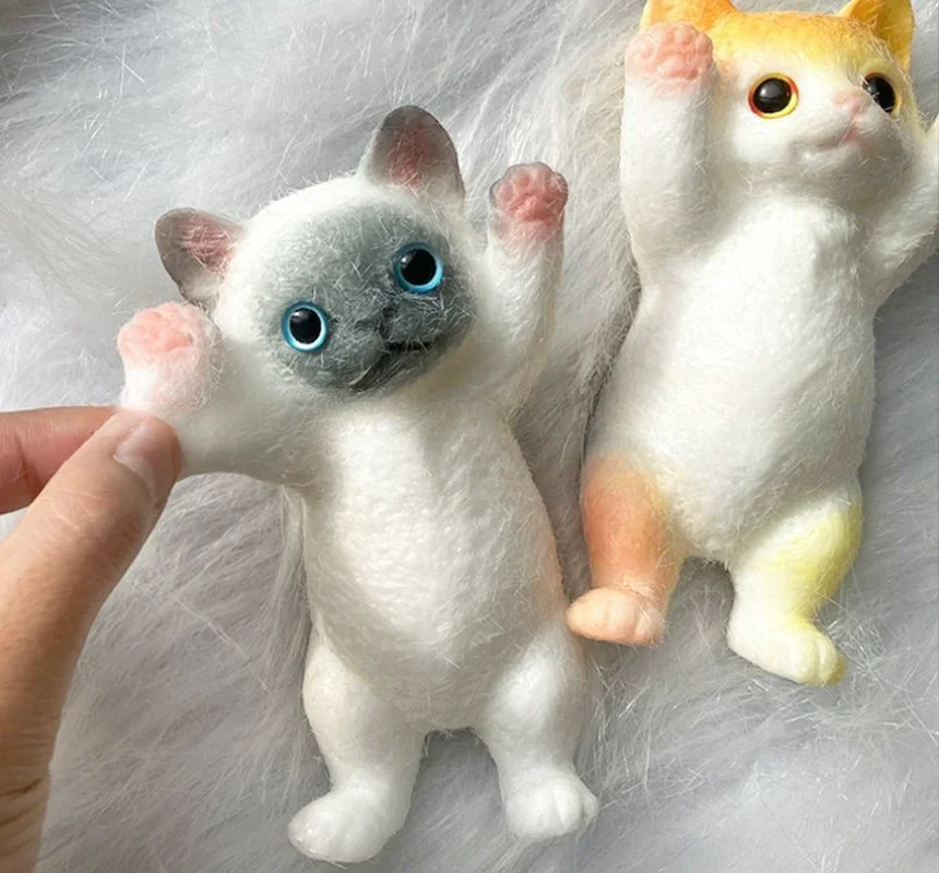 New Products Simulated Cat Pinching And Stress Relieving Toys Diy Creative Gifts, Cute Ornaments As Holiday Surprises For Friend image 3