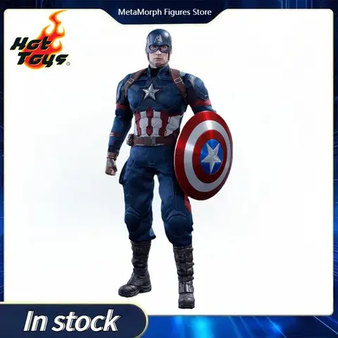 Original Hot Toys MARVEL Civil War MMS350 CAPTAIN AMERICA Anime Figure Collection Toys Models