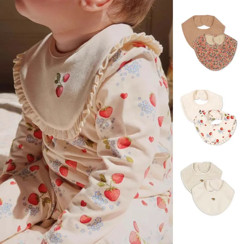 Pre-sale(ship in April) 2025 KS Girl Absorbent Bib Pants Baby Boys Bib Toddler Girls Clothes Birthday Baby Clothes Set Newborn