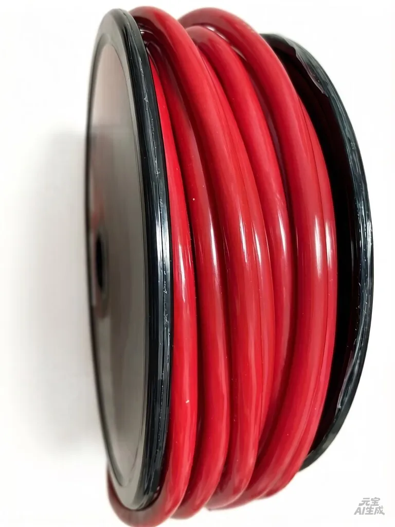 High quality subwoofer battery power cord 5000W line 4GA red pure copper OFC audio battery power connector