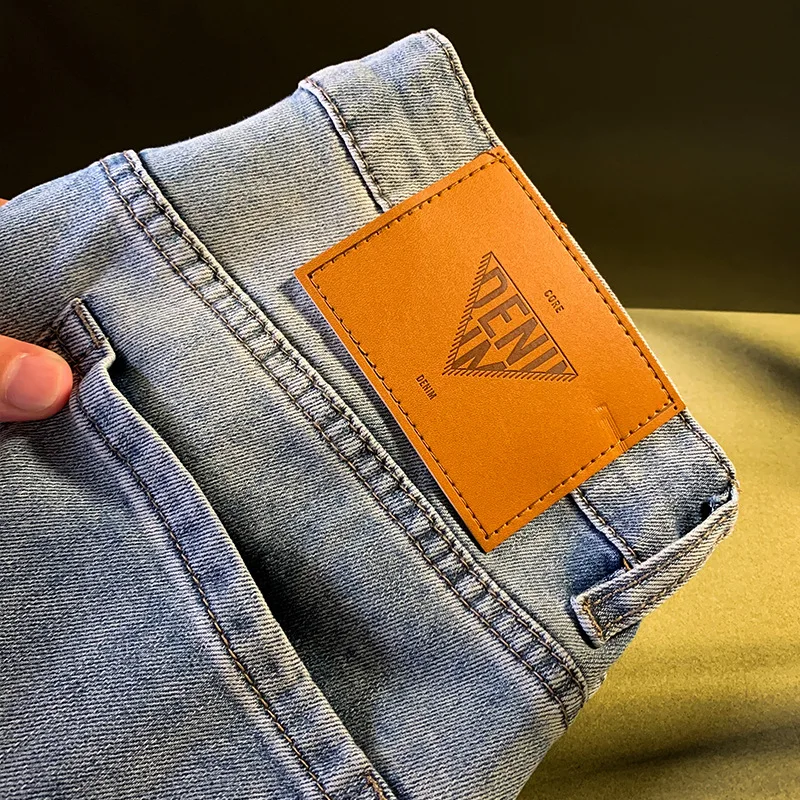 

Осенние прямые джинсы 925, мужские свободные и модные светло-голубые повседневные джинсовые брюки в американском стиле ретро