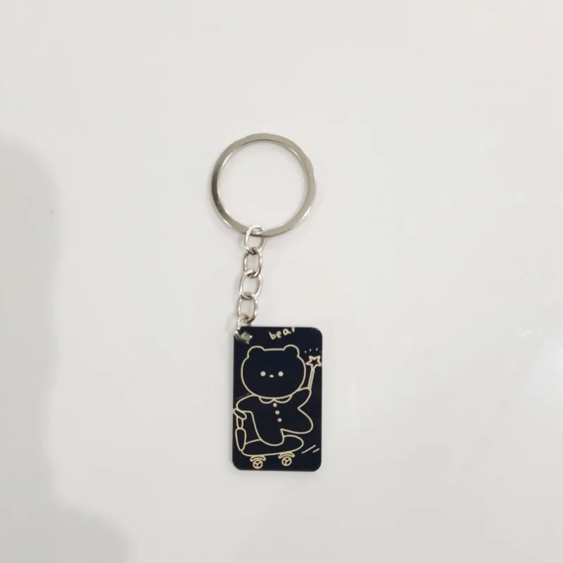 Kawaii Cat Acrylic Keychain Customized Keyring Pendant Key Holder Accessories Wholesale Free Shipping