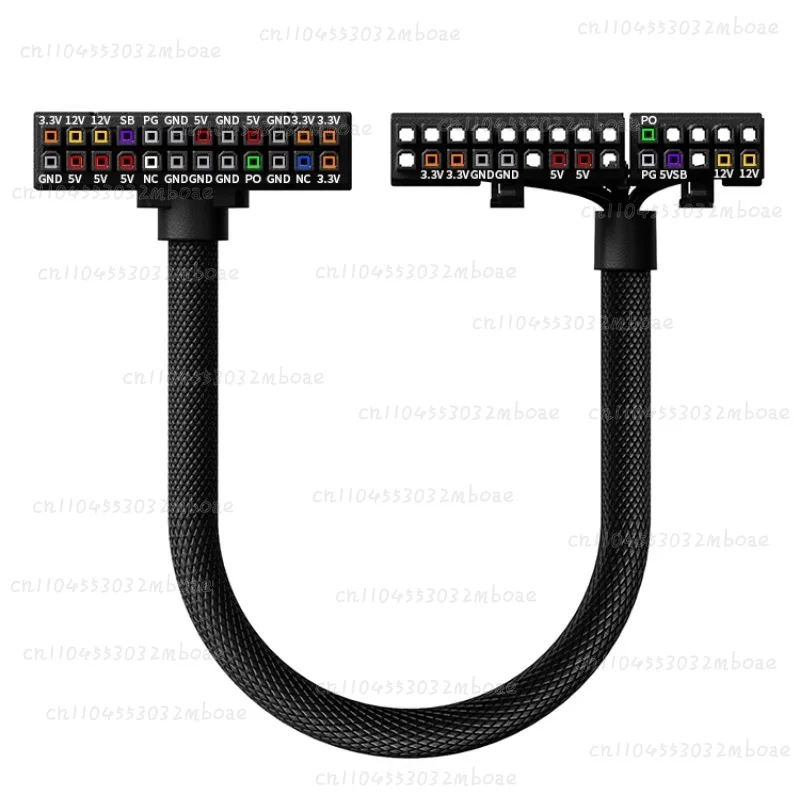 

Прямой коннектор для полностью модульных блоков питания, 24-контактный кабель ATX, модульный — ультрамягкий, в оплетке