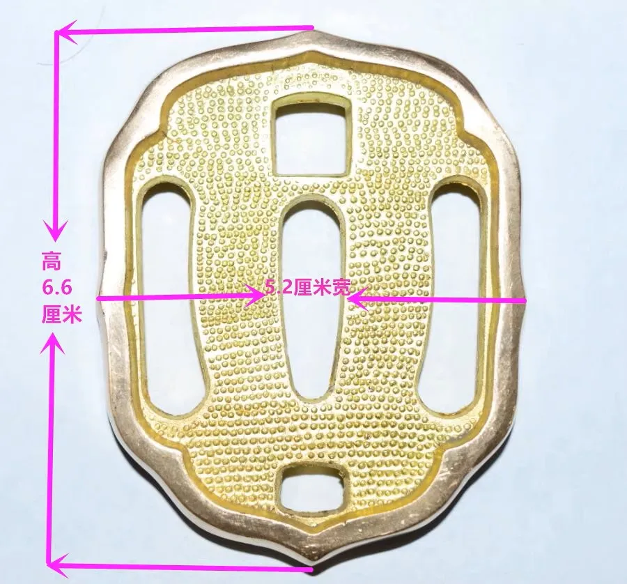 66x52 مللي متر جودة النحاس النقي النحاس تسوبا Handgurad القرص ل الحرب العالمية الثانية نوع 95 العسكرية كاتانا تاشي السيف