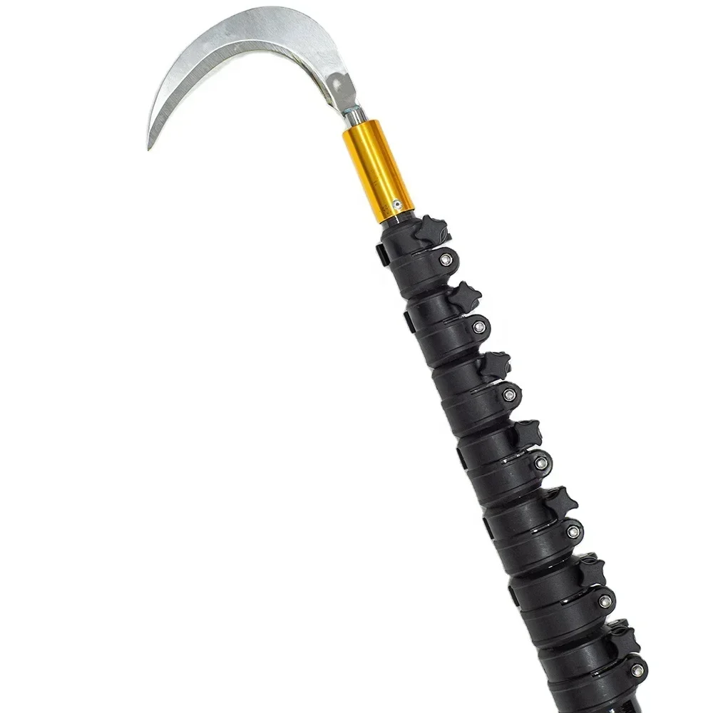 Best 2025 Double Lock Fruit Picker Pole 50ft Palm Oil Harvester Carbon Fiber Telescopic Areca Nut Harvesting Pole Manufacturer