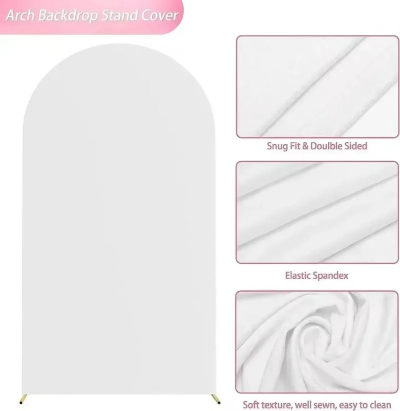 VIKAMA Einfarbiger Bogen-Hintergrundbezug, für Babyparty, Hochzeit, Verlobung, Geburtstag, Abschlussfeier, Partydekoration – Detail 7