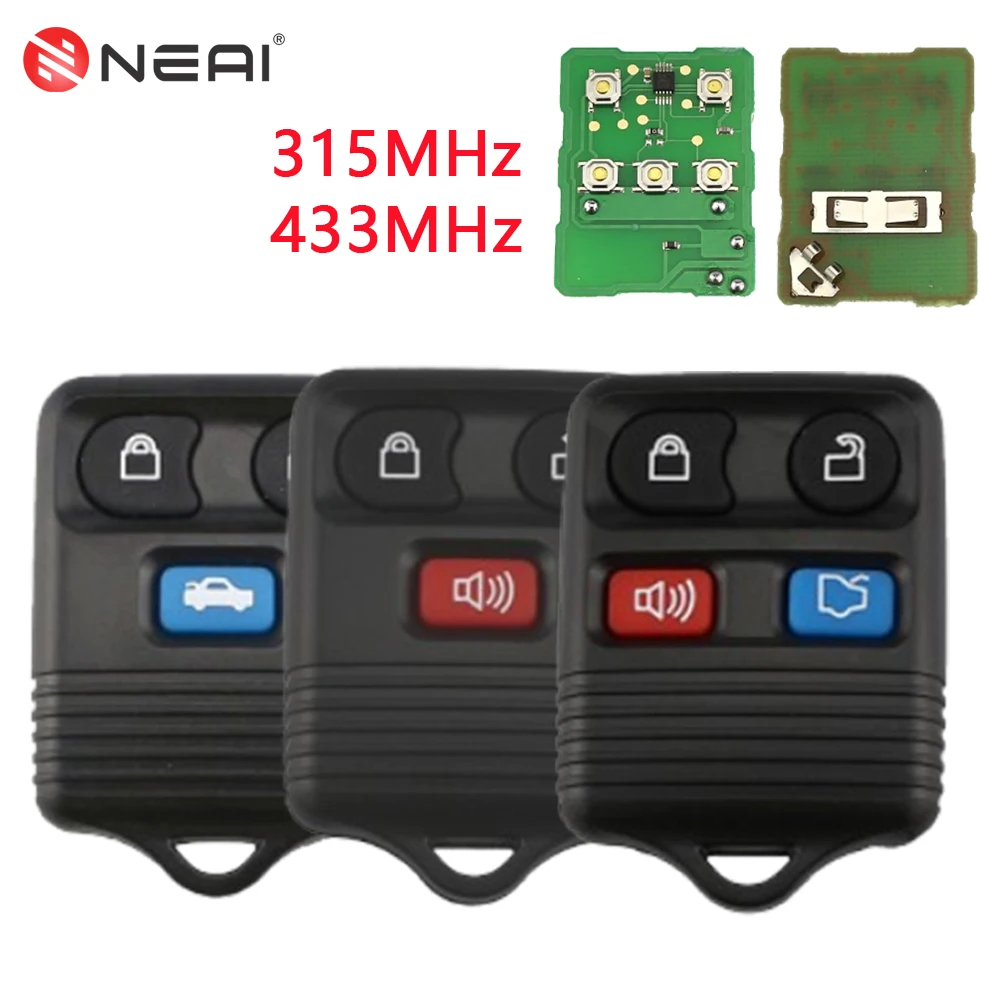 For Ford Maverick Transit Connect Remote Car Key For Mazda Tribute Lincoln Mark 315MHz 433MHz 2/3/4 Button Keyless Entry No Logo
